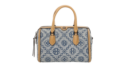 T Monogram Leather Petite Barrel Bag Powder Blue 183612 400
