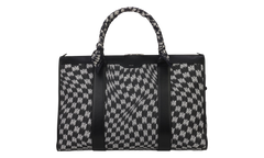 Wavy Houndstooth Weekender Bag Black AW23MAW001 001