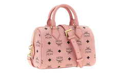Small Ella Boston Bag in Visetos Soft Pink MWBFAEA03PZ001