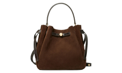 Romy Suede Bucket Bag Dark Cocoa 169275 200