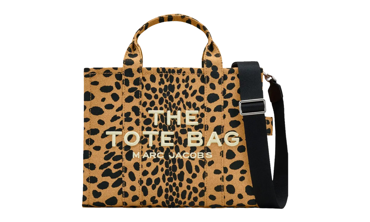 The Medium Cheetah Canvas Tote Bag 002 BLACK MULT 2R4HTT002H03-002