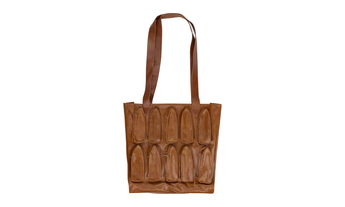 Thorned Pocket Tote Bag Brown 134001180017AW23