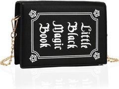 Magic Book Purse Small Crossbody Bags Purse for Women Leather Shoulder Handbag with Chain Shoulder Strap