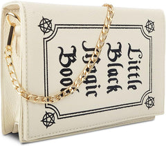 Magic Book Purse Small Crossbody Bags Purse for Women Leather Shoulder Handbag with Chain Shoulder Strap