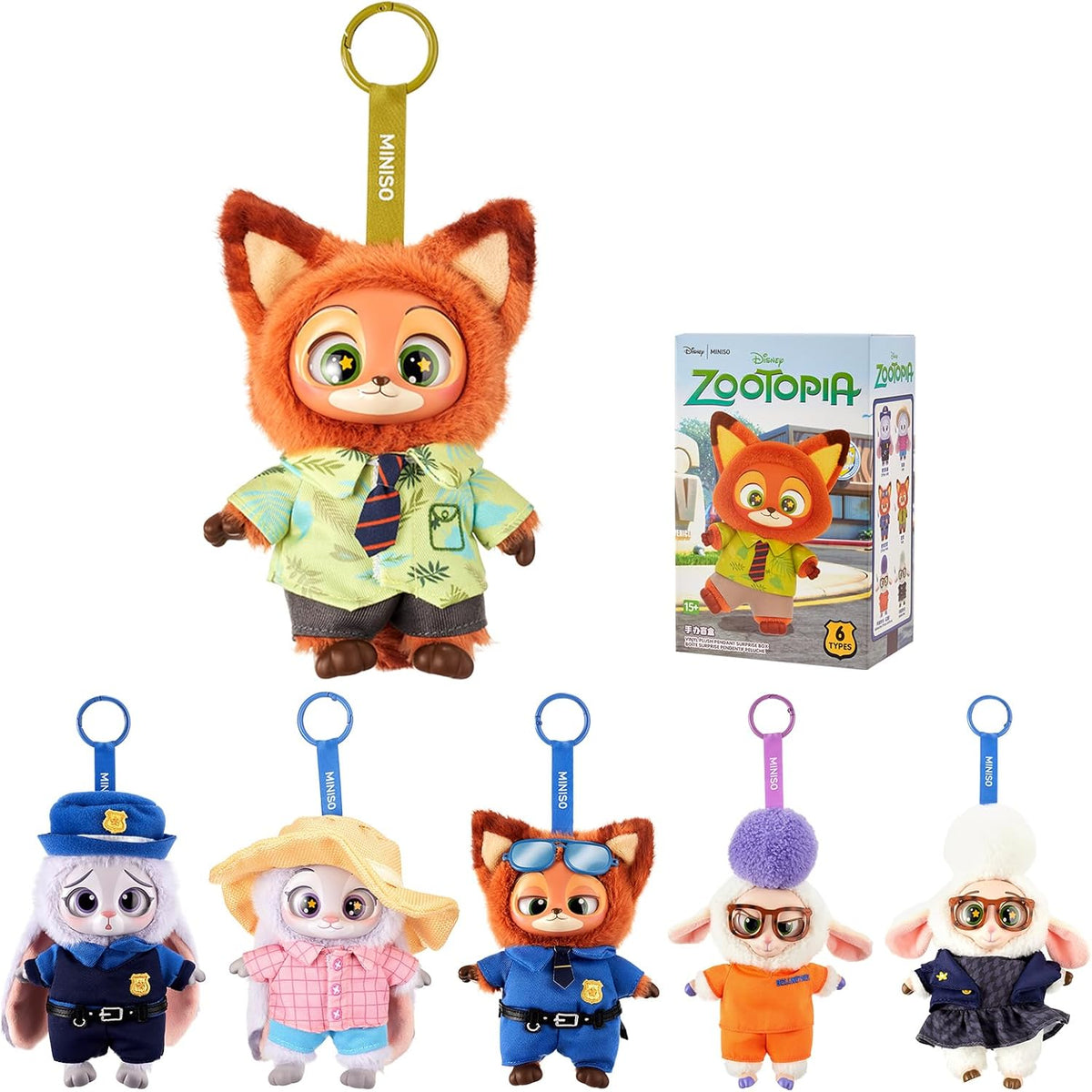 MINISO Disney Zootopia Soft Vinyl Plush Toy Blind Box Cute Mystery Animal Figurines. Collectible Surprise Gift Figure Model Random Design for Home Decor Birthday Gifts. Single Box