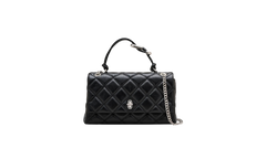 The Dual Chain Shoulder Quilted Leather Bag Black 2S5HCR007H02 001