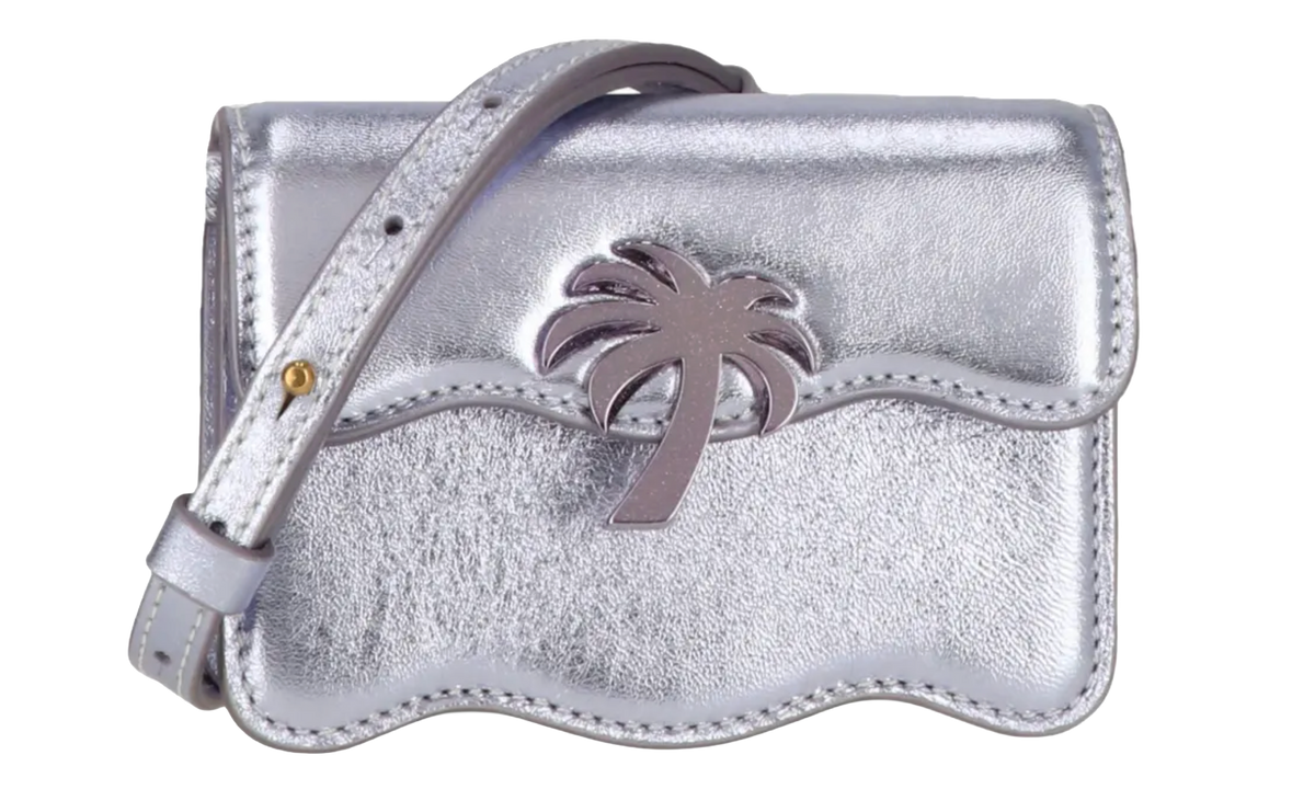 Leather Micro Crossbody Bag Metallic Silver PWNX001F22LEA0027272