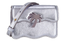Leather Micro Crossbody Bag Metallic Silver PWNX001F22LEA0027272