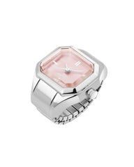 Nine West Women's Ring Watch Gold/Tan/Silver/Pink