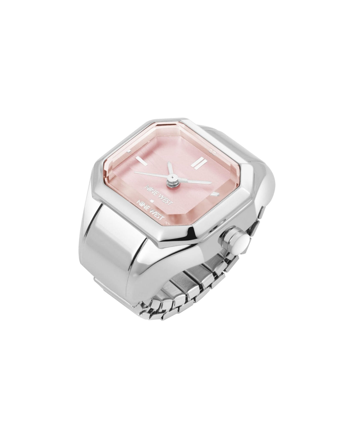 Nine West Women's Ring Watch Gold/Tan/Silver/Pink