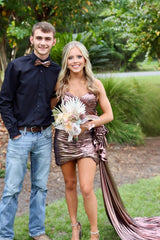 Royal Blue Ruched Short Dress