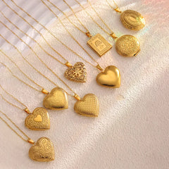 Heart Locket Classic Style Heart Shape 304 Stainless Steel Pendant
