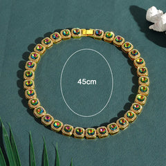 Simple Style Square Alloy Inlay Zircon Men's Choker