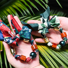 Detachable Acrylic Scarf Woven Bracelet  Style Christmas Live Knot High Sensation Hand Chain For Women