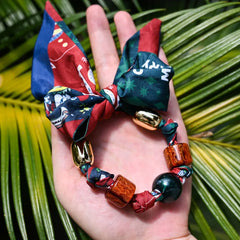 Detachable Acrylic Scarf Woven Bracelet  Style Christmas Live Knot High Sensation Hand Chain For Women