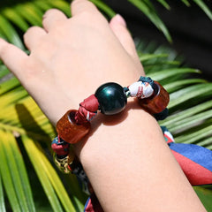 Detachable Acrylic Scarf Woven Bracelet  Style Christmas Live Knot High Sensation Hand Chain For Women