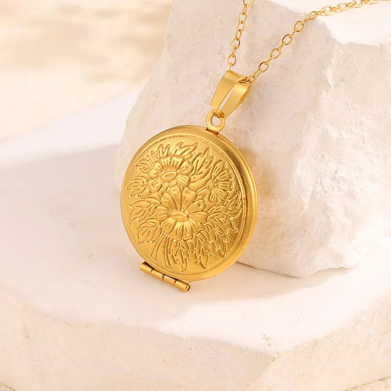 Heart Locket Classic Style Heart Shape 304 Stainless Steel Pendant