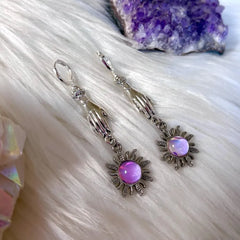 Astrology  Earrings for Women in Silver. Electroplated with Copper Ear Pins. Made of 304 Stainless Steel