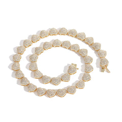 Heart Shape Zircon Plating Bracelet and Necklace