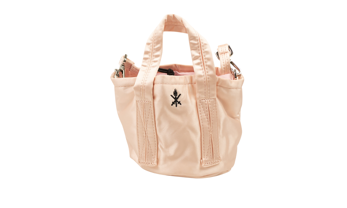 Polyester Salt Satin Mini Bucket Bag Pink PF19ZEF17015.6808