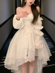 AMELIA – FAIRYTALE RUFFLE CORSET MINI DRESS