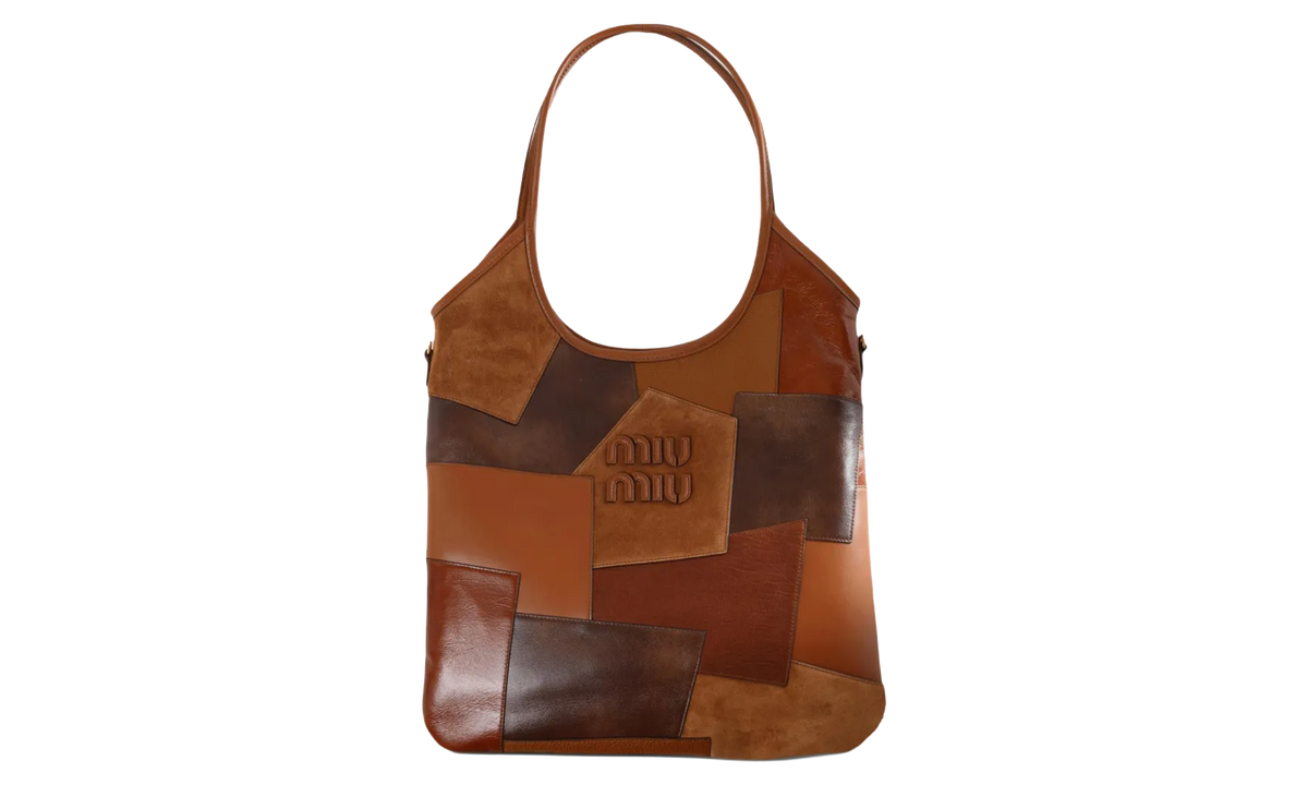 Ivy Leather Patchwork Bag Cognac 5BG231 2CRI F0046