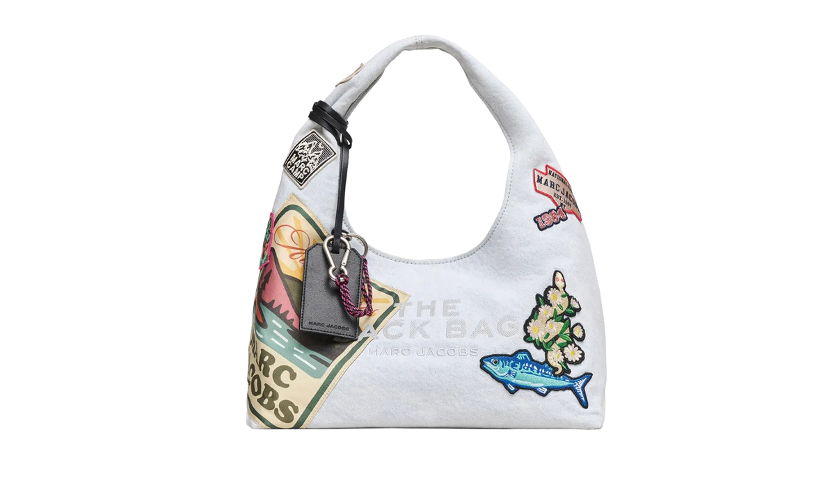 The Sack Camp Patchwork Denim Sack Bag Light Wash 2P6HSH003H02 474