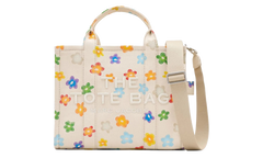 Wild Daisy Canvas Medium Tote Bag White 2P5HTT010H03 101