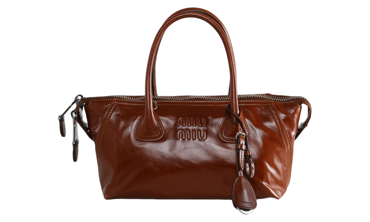 Palissandro Glossy Leather Handbag Brown 5BA338 2A44 F0BW5