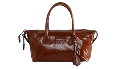 Palissandro Glossy Leather Handbag Brown 5BA338 2A44 F0BW5