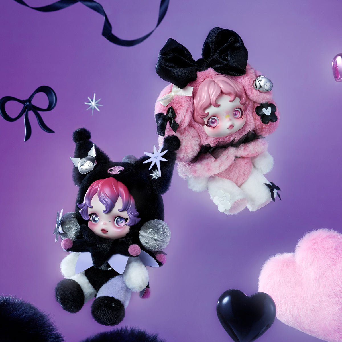 SKULLPANDA × KUROMI Plush Authentic Pop Mart