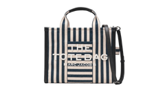 Stripe Canvas Medium Tote Bag Blue Sea Multicolor 2S6HTT021H02 455