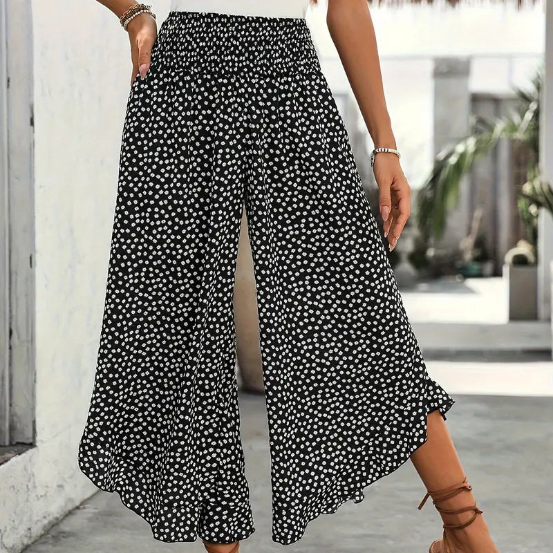 Ana - Women's Flowy High Waist Wide-Leg Pants