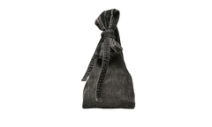 Denim Bow Sack Bag Black Wash 2P5HSH028H03 965