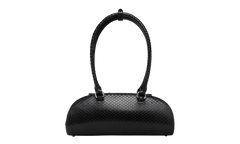 1DR Dome Elongated Leather Bowling Bag Black X10641P8279T8013