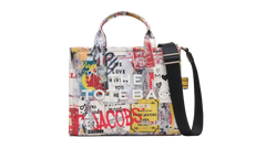 The Medium Tote Pop Americana Canvas Tote Bag White Multicolor 2P6HTT017H02 101