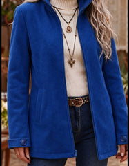 Aoife | Women's Zip-Up Jacket with Stand Collar and Button Cuffs