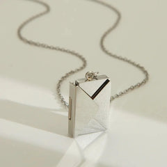 Wholesale Jewelry IG Style Simple Style Commute I Love you envelope 304 Stainless Steel 18K Gold Plated Pendant Necklace