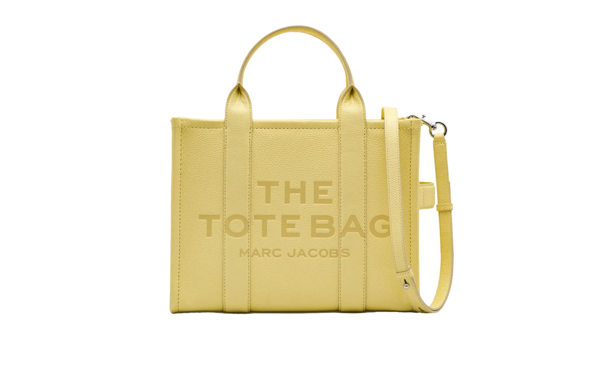 The Medium Leather Tote Bag Custard H004L01PF21 740