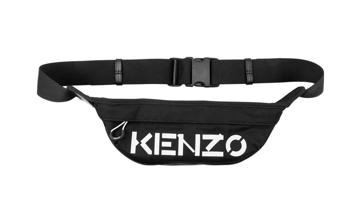 Sport Logo Printed Belt Bag Black/White 5SA221 F21 99