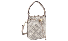 T Monogram Coated Jacquard Bucket Bag Charcoal 182854 200