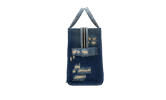Rip And Repair Denim Medium Tote Bag Punk Indigo 2F4HTT002H05 491